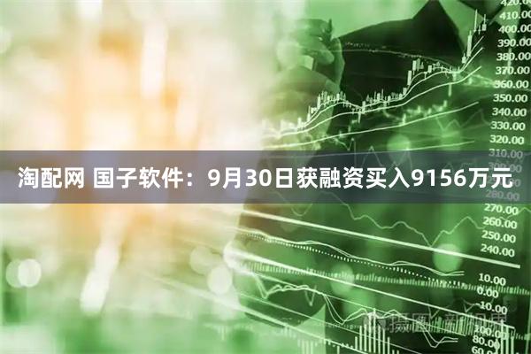 淘配网 国子软件：9月30日获融资买入9156万元